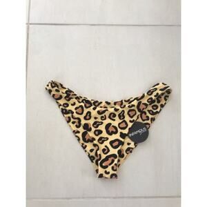 Infamous Swim Sun Leopard Radar High Cut Cheeky Bikini Bottoms